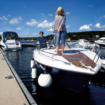 Polyform jordbærfender / Kuglefender, Hvid/Sort