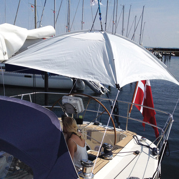 Solsejl til båden - Selvbærende sol eller regn-cover