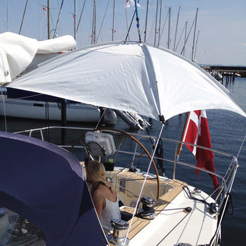 Solsejl til båden - Selvbærende sol eller regn-cover