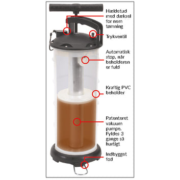 Oliesuger, inkl. slange
