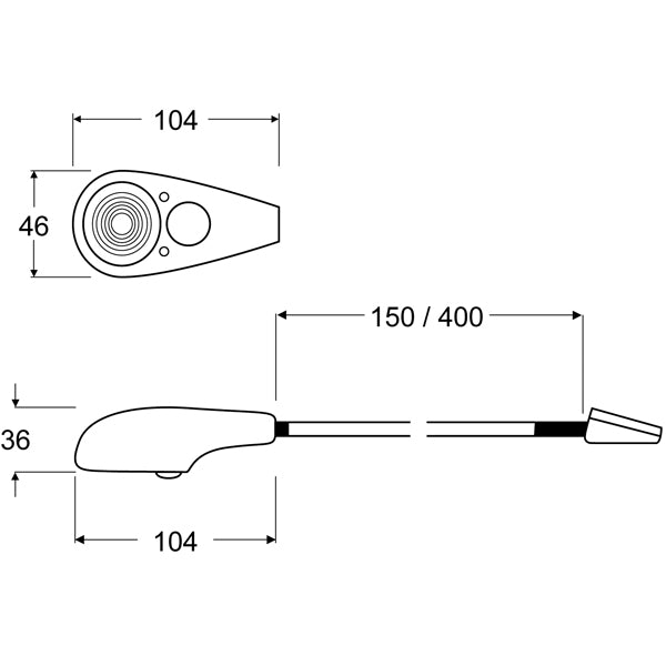 Hella led kortlampe 15cm 9-30v Kan dæmpes