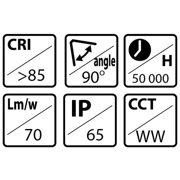 Casolux Rikke indbygningsspot 10-32V, krom plast