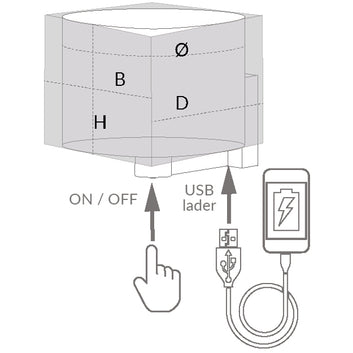 Casolux Wallis væglampe firkant, stor