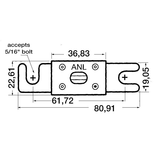 Sikring ANL - Til montering på bovpropeller og ankerspil