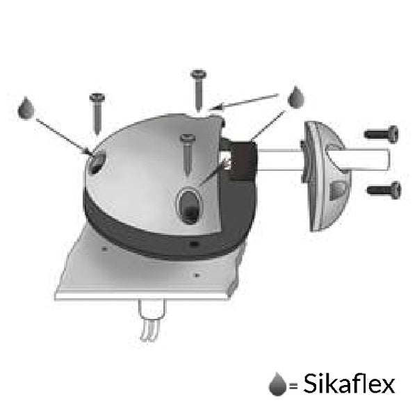 90˚ kabelgennemføring, hvid nylon