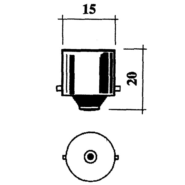 Kuglepære BA15S, 12V