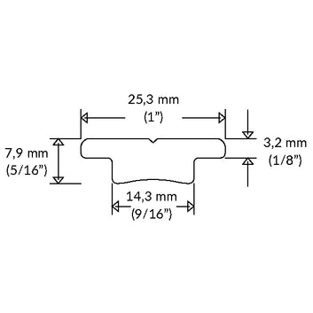 Ronstan Genuaskinne 25mm