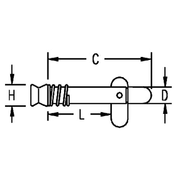Ronstan Splitbolt m/knæklås Rustfri