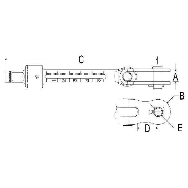 Ronstan vantskrue krop med skala og toggle