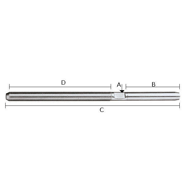Ronstan gevind terminal 3/8" gevind wire