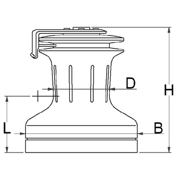 Andersen spil 12 ST FS, 1 gear - fuld ruftfri stål