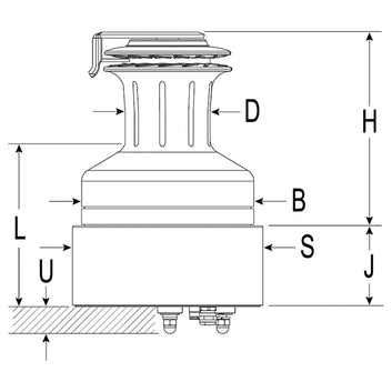 Andersen Compact EL skødespil, over dæk