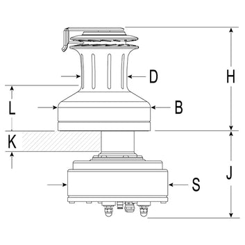 Andersen Compact EL skødespil, under dæk