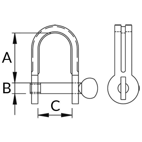 Sjækel med Vingeskrue Rustfri