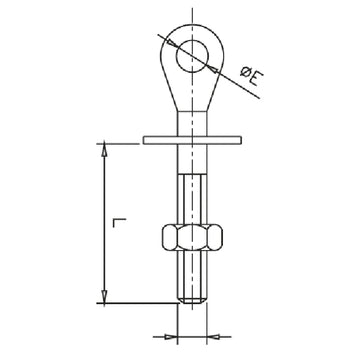 1852 Øjebolt Rustfri, lille