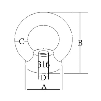 1852 Øjemøtrik Rustfri