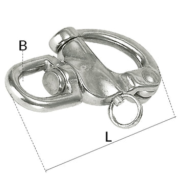 1852 Skødekrog m/svirvel Rustfri