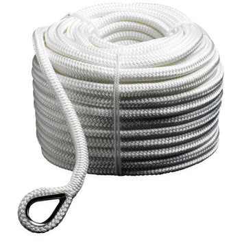 Robline Poseidon ankertov m/bly og kovs, hvid (50m)