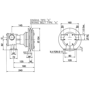 Impeller pumper m/magnet kobling  1 1/2