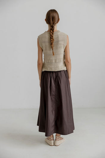AJ117 Hailey Ladies Woven Skirt 855 Soil
