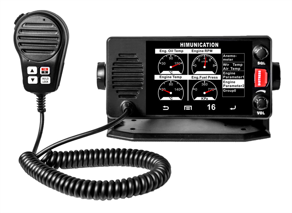 Himunication HM-TS18 VHF Radio Klasse DSC-D m. GPS, NMEA2000 og multifunktions touchskærm