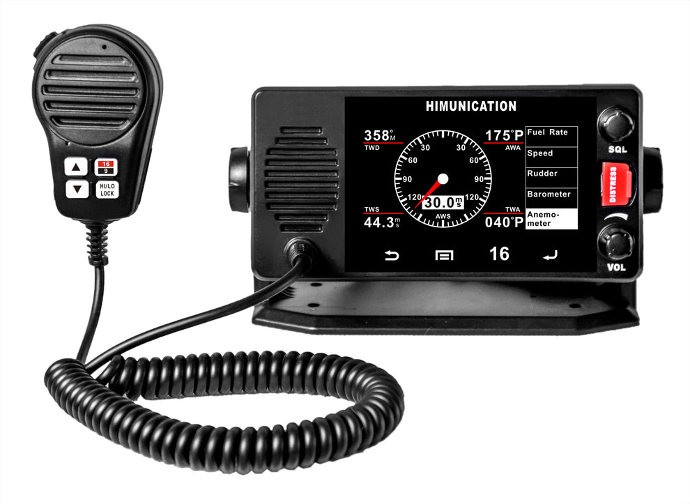 Himunication HM-TS18S VHF Radio Klasse DSC-D m. GPS, AIS-Modtager, NMEA2000 og multifunktions touchskærm