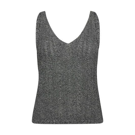 Mos Mosh W Cressida Melange Knit Top Black