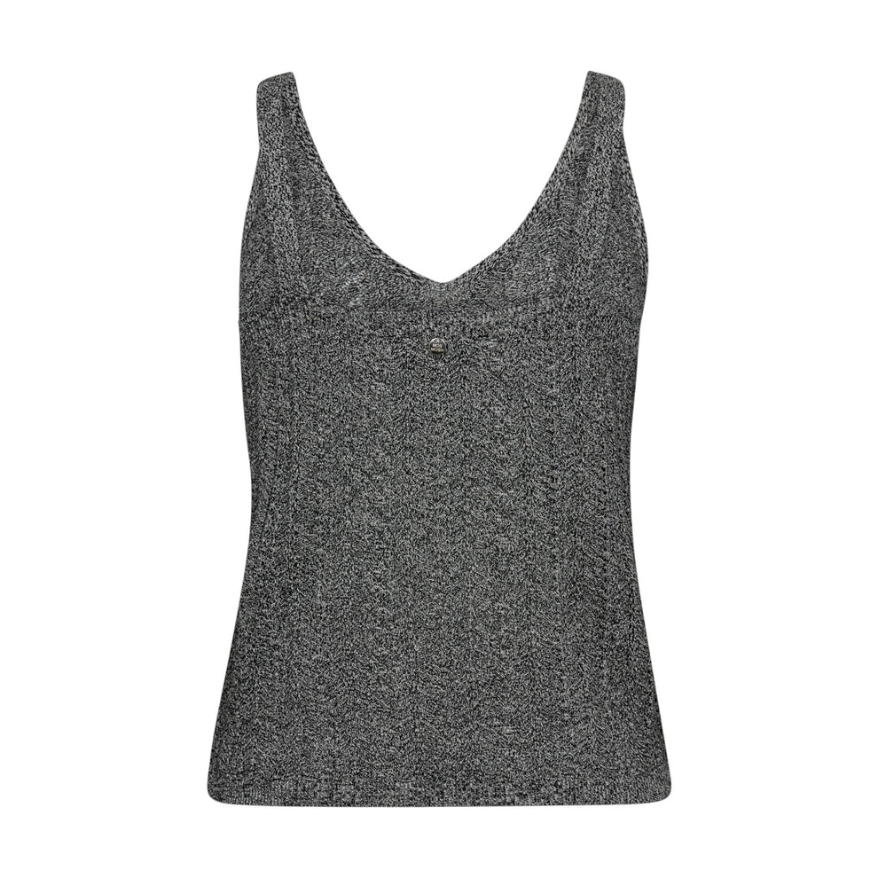 Mos Mosh W Cressida Melange Knit Top Black