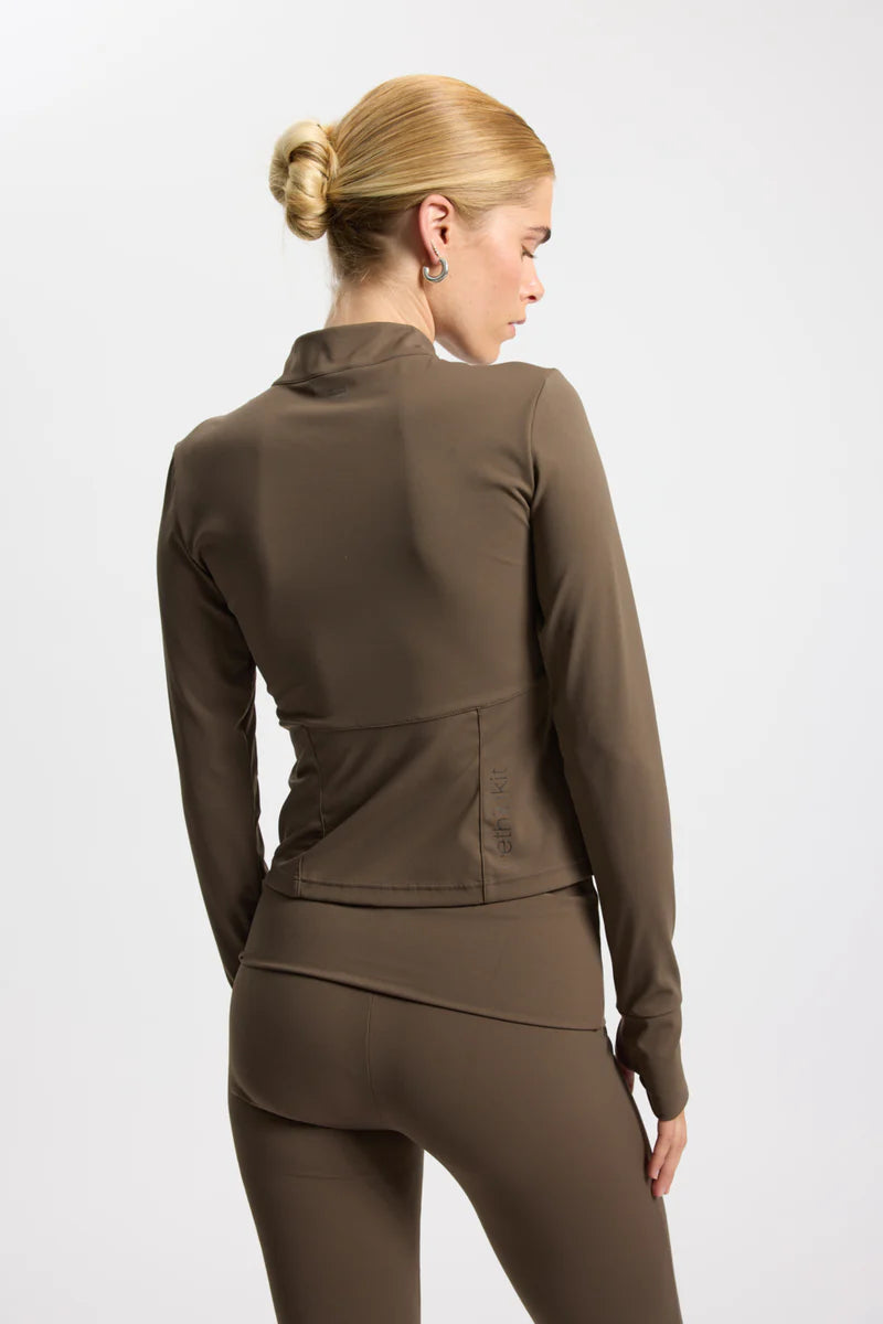 Rethinkit Half Zip - True To Body 3053 Dark Brown