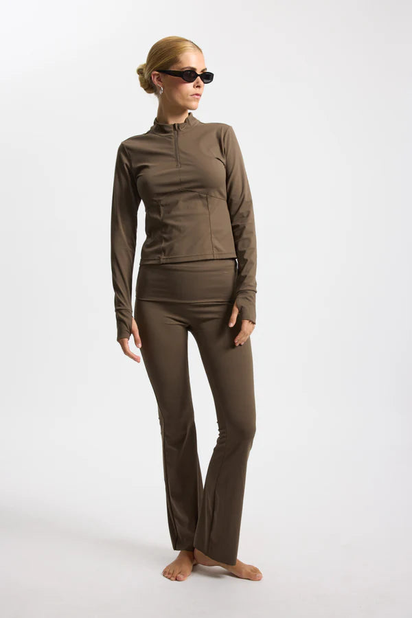 Rethinkit Half Zip - True To Body 3053 Dark Brown