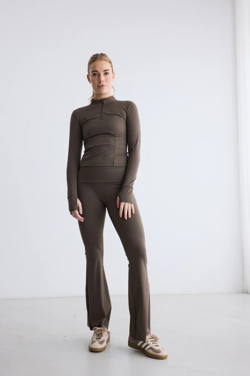 Rethinkit Half Zip - True To Body 3053 Dark Brown