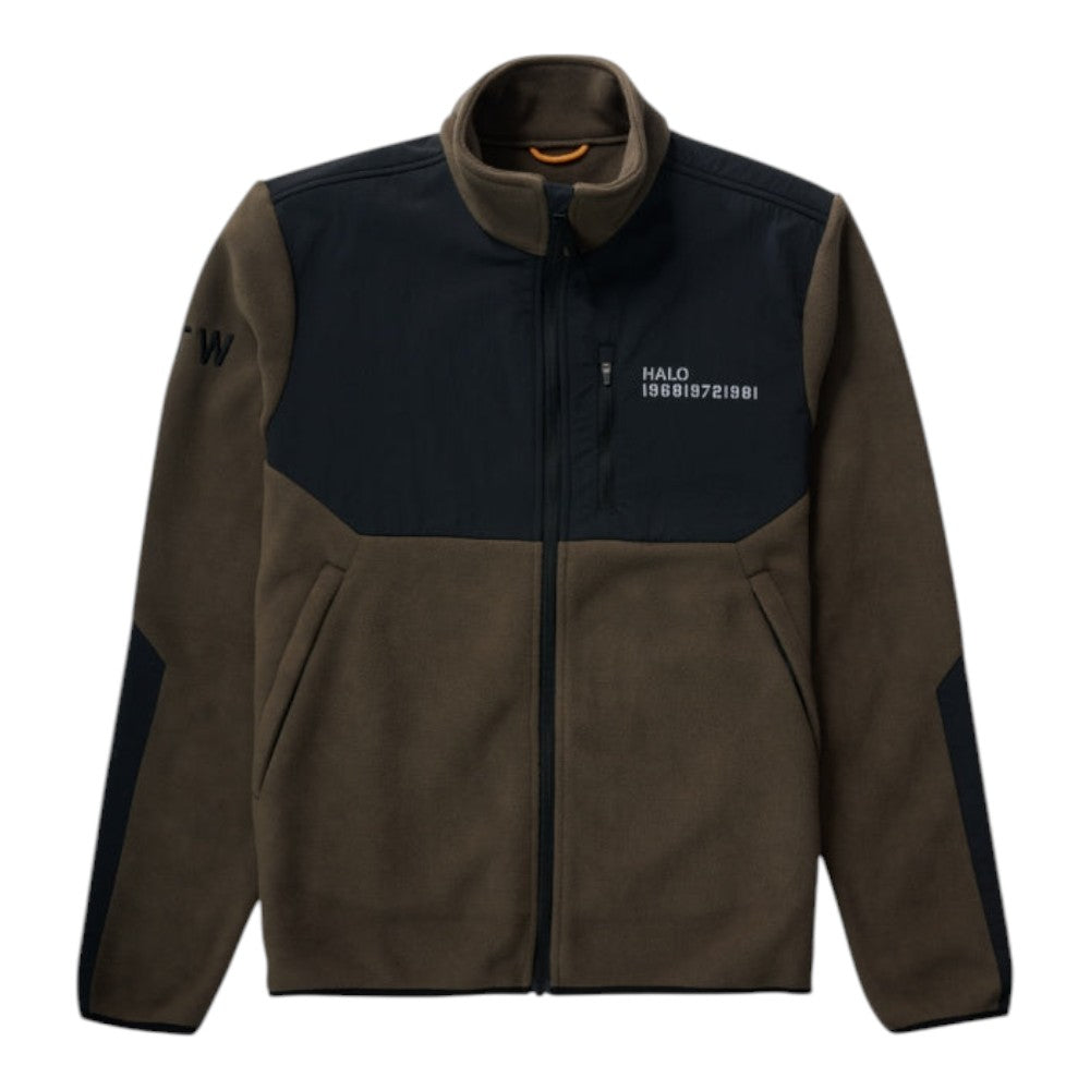 Halo Blocked Zip Fleece Major Brown