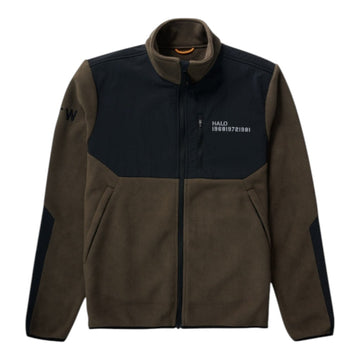 Halo Blocked Zip Fleece Major Brown