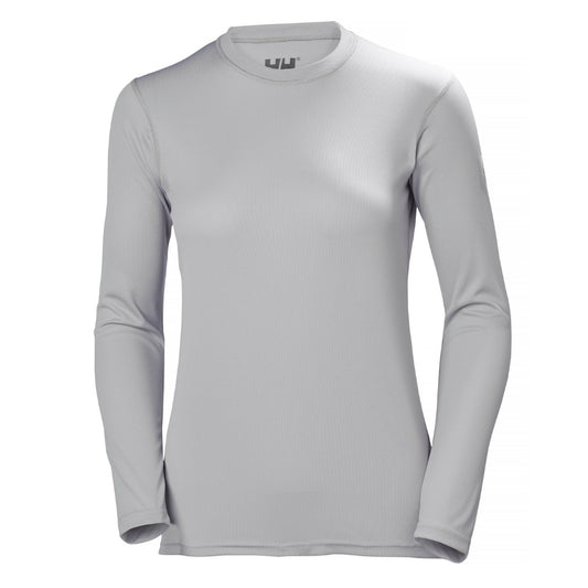 Helly Hansen W Tech Crew Long Sleeve Light Grey