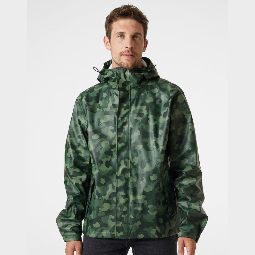 Helly Hansen U Moss Regnjakke Spruce AOP