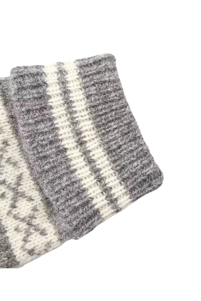 Hestra W Isvik Wool Vante Grey Off White