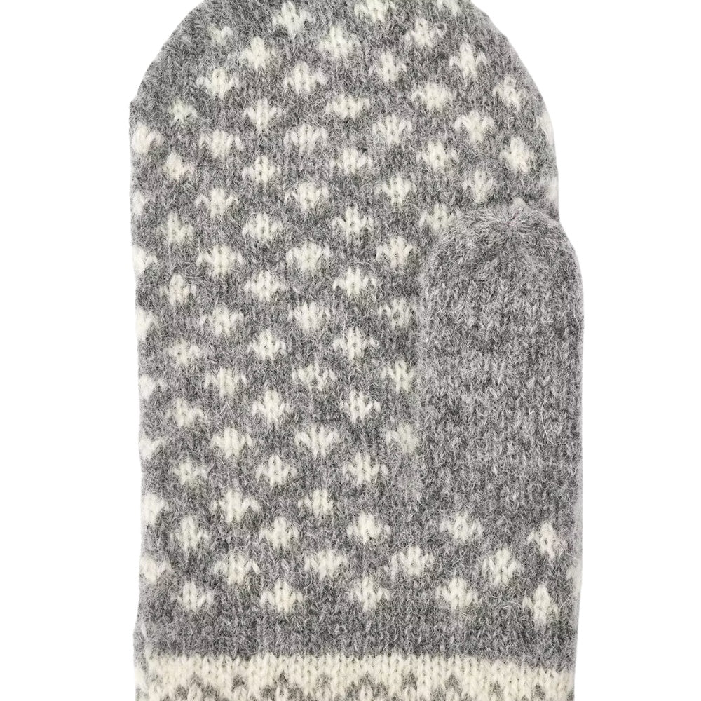 Hestra W Isvik Wool Vante Grey Off White