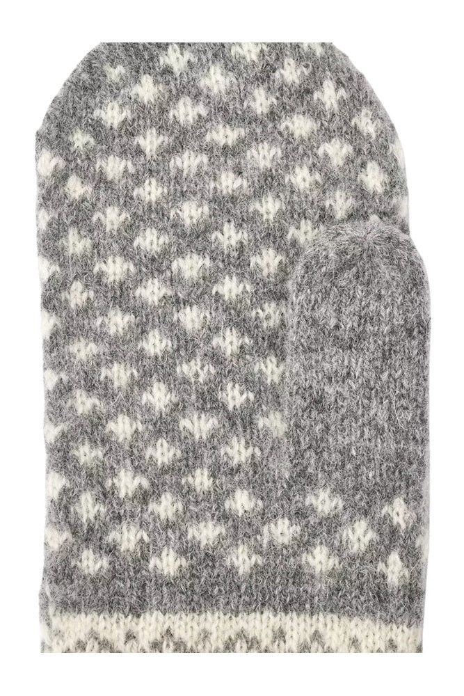 Hestra W Isvik Wool Vante Grey Off White