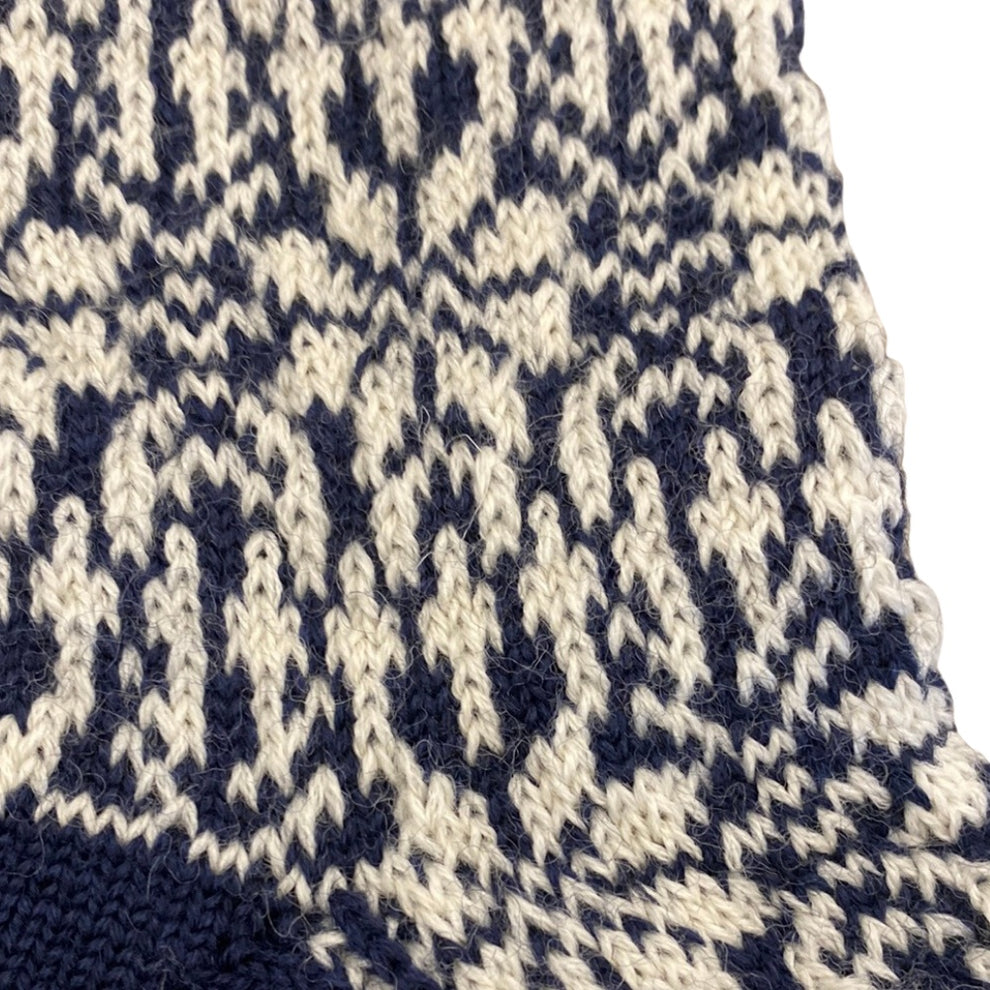 Hirsch Natur U Wool Strømper Marine Natur