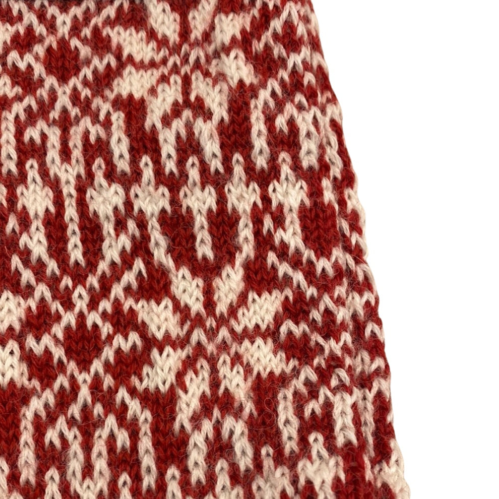 Hirsch Natur U Wool Strømper Rød Natur