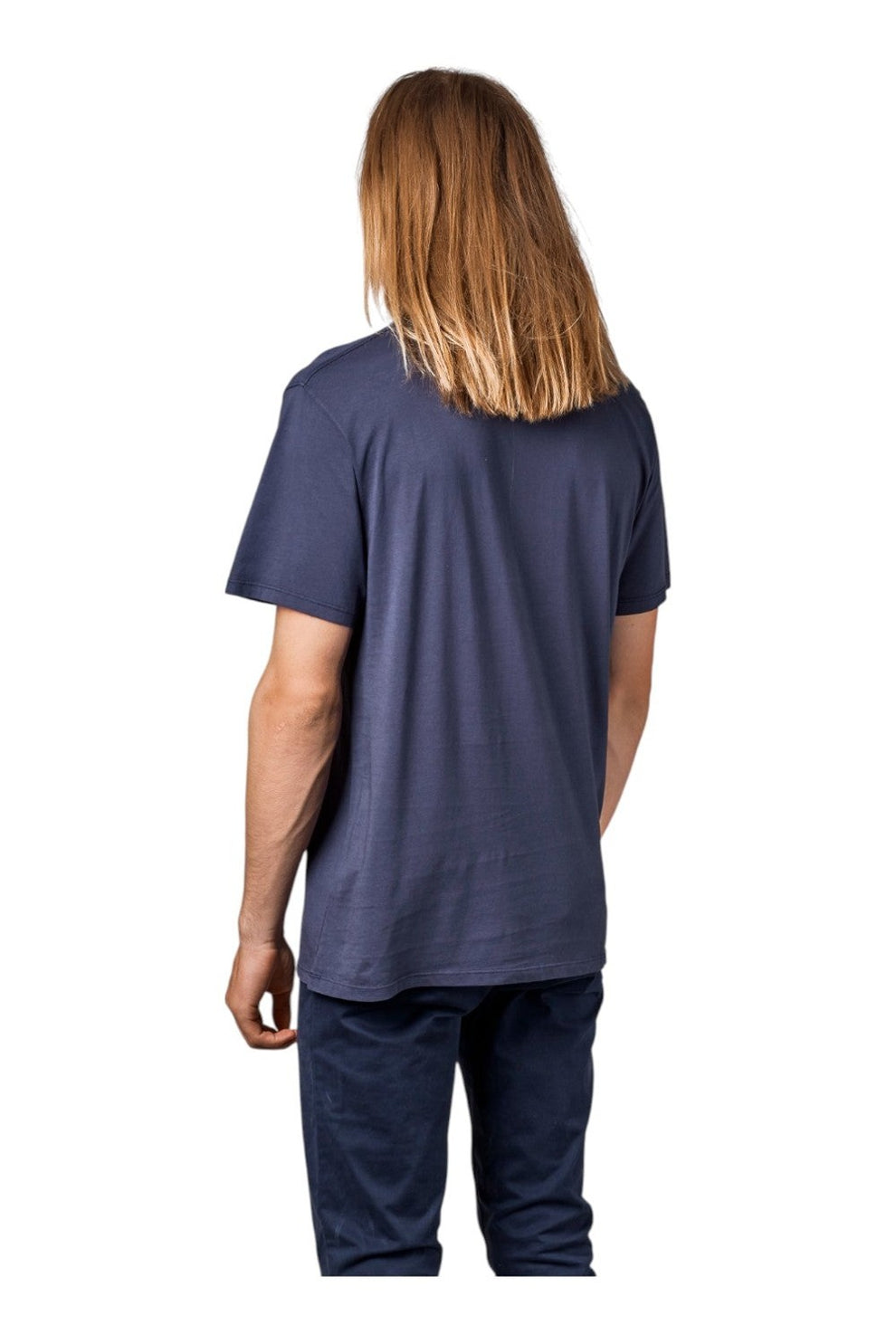 Klitmøller Collective M Mens Small Logo T-Shirt Navy