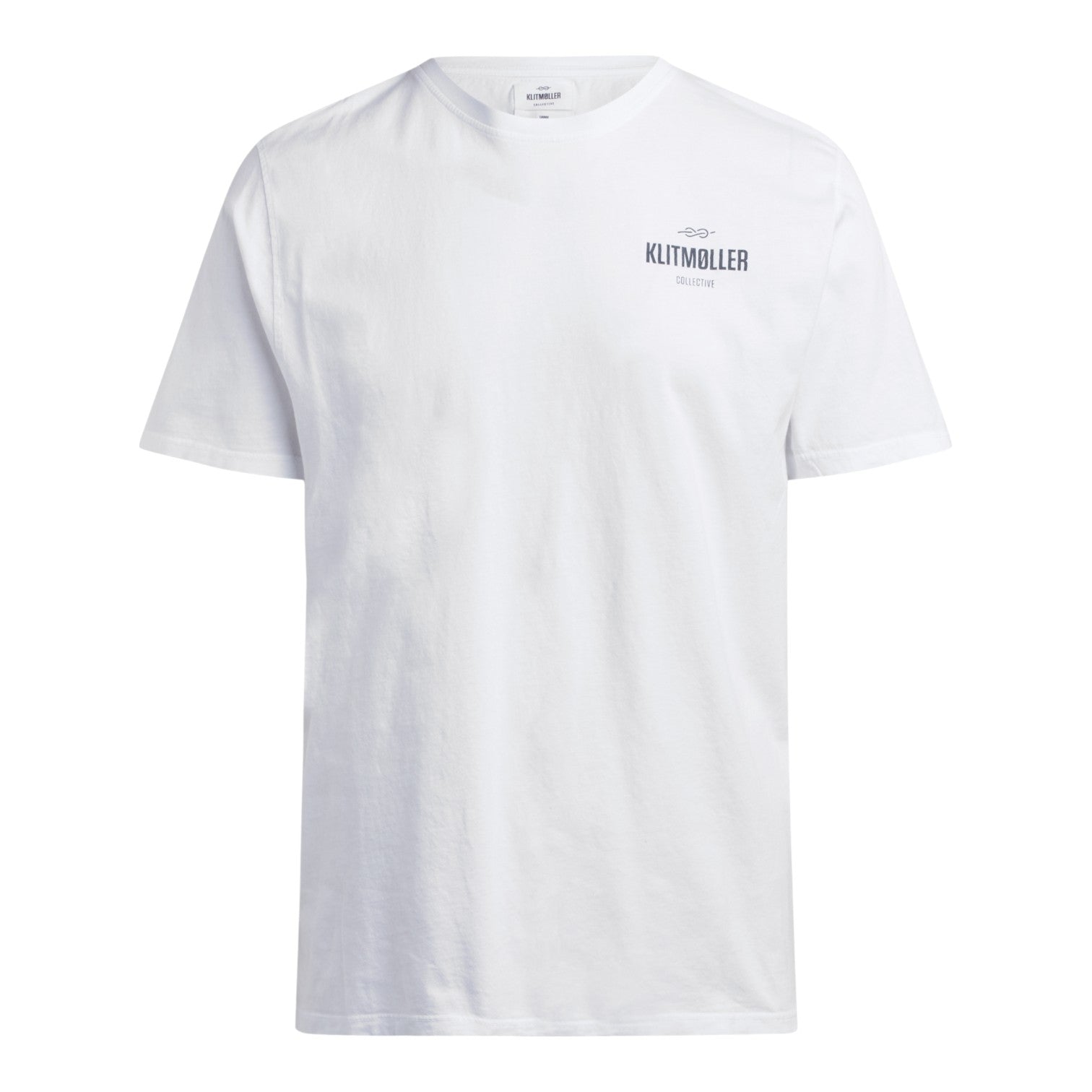 Klitmøller Collective M Mens Small Logo T-Shirt White