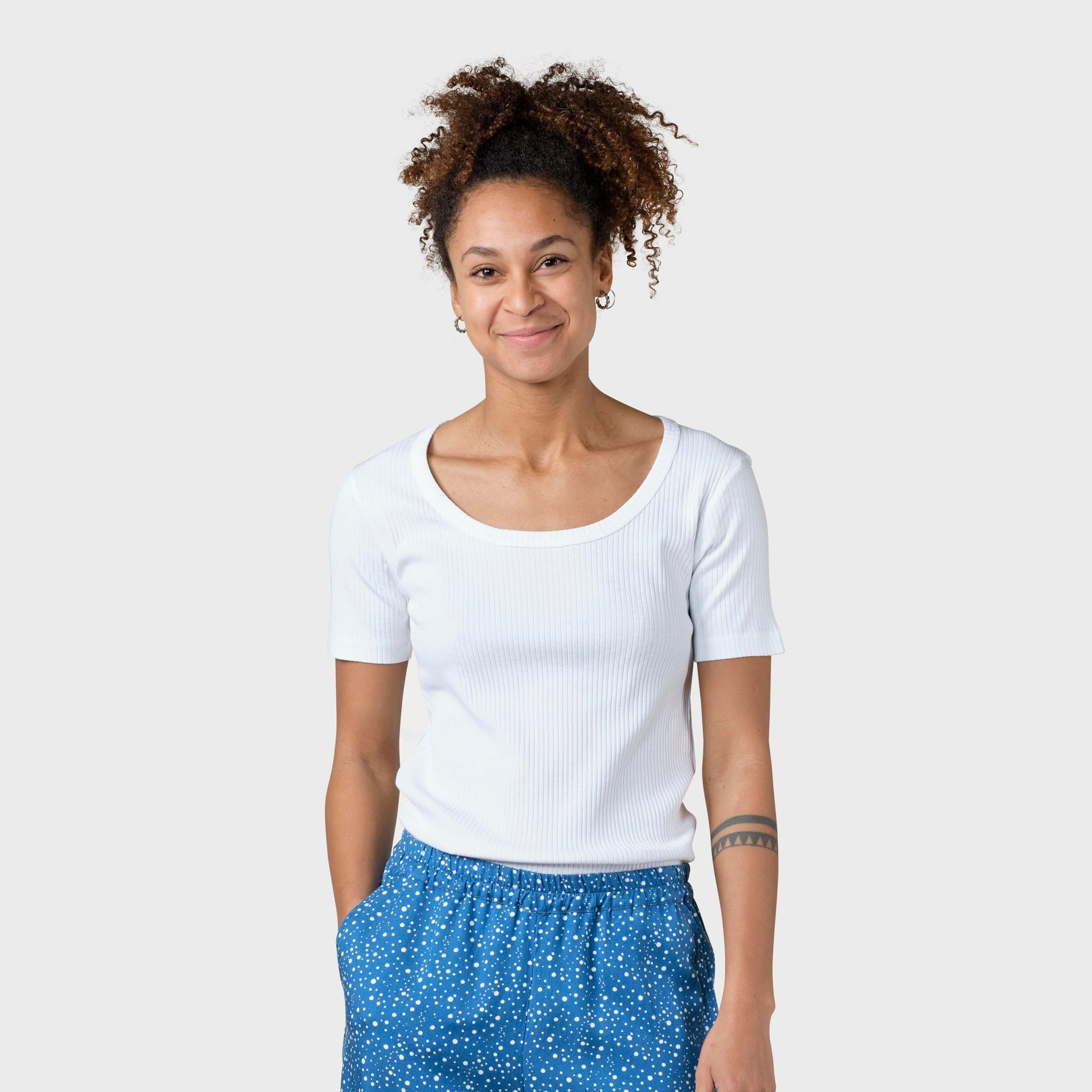 Klitmøller W Rib T-Shirt Hvid