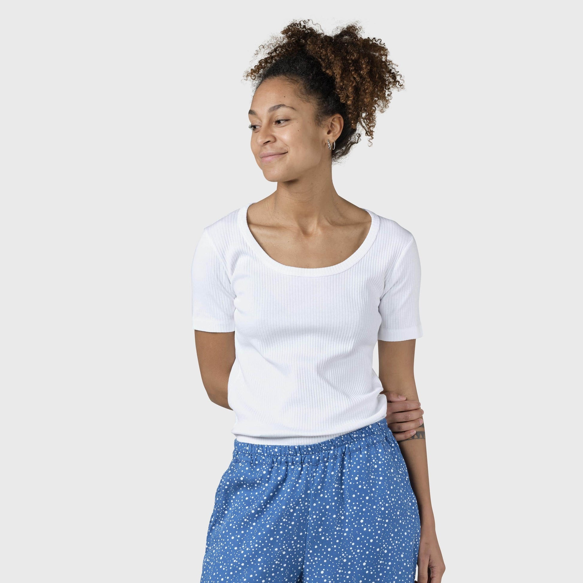 Klitmøller W Rib T-Shirt Hvid
