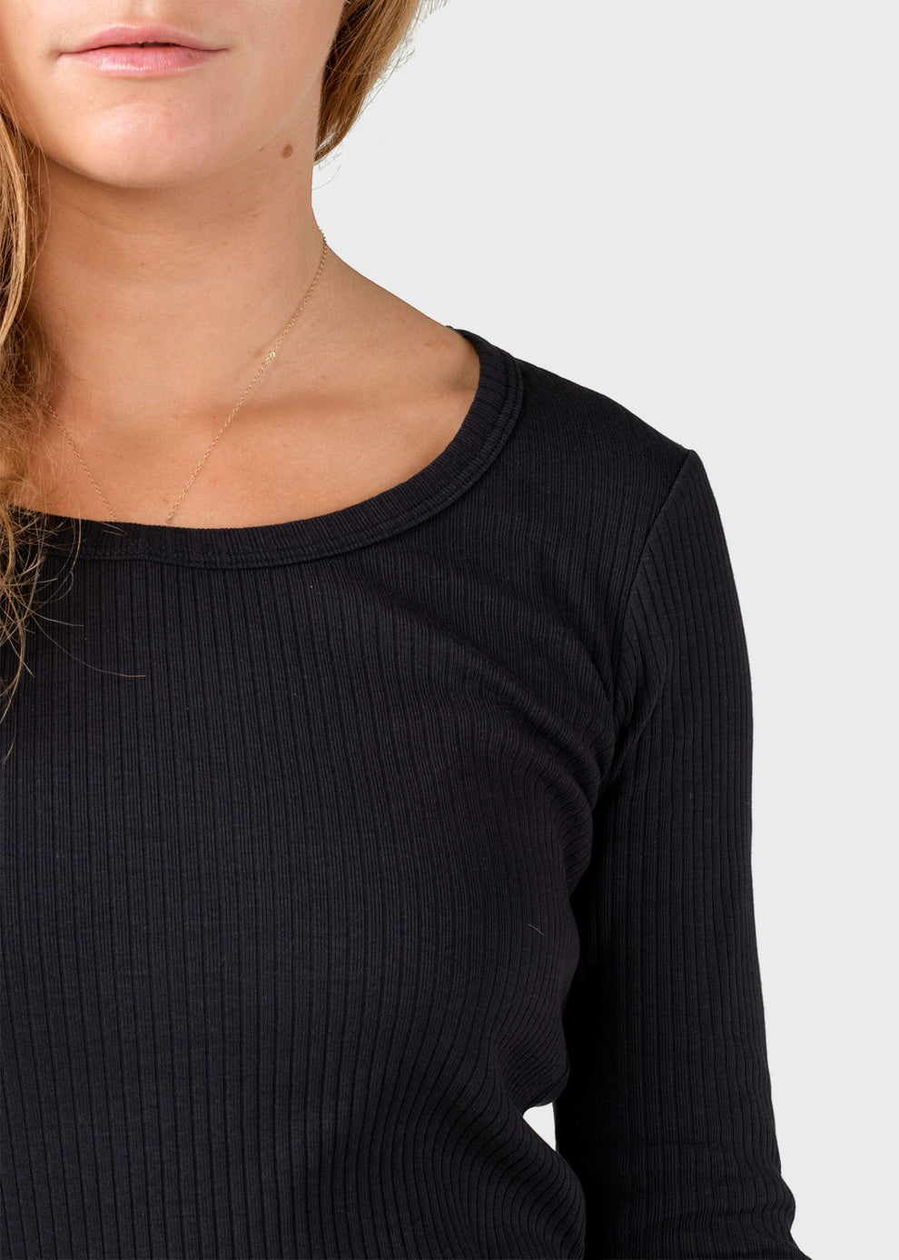 Klitmøller Collective W L/S Rib Tee Black