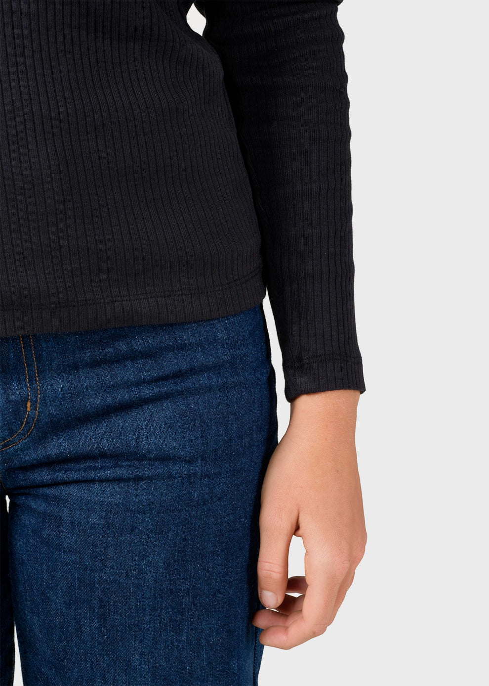 Klitmøller Collective W L/S Rib Tee Black