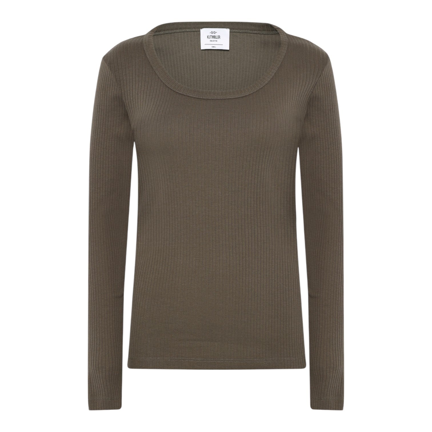 Klitmøller Collective W L/S Rib Tee Taupe