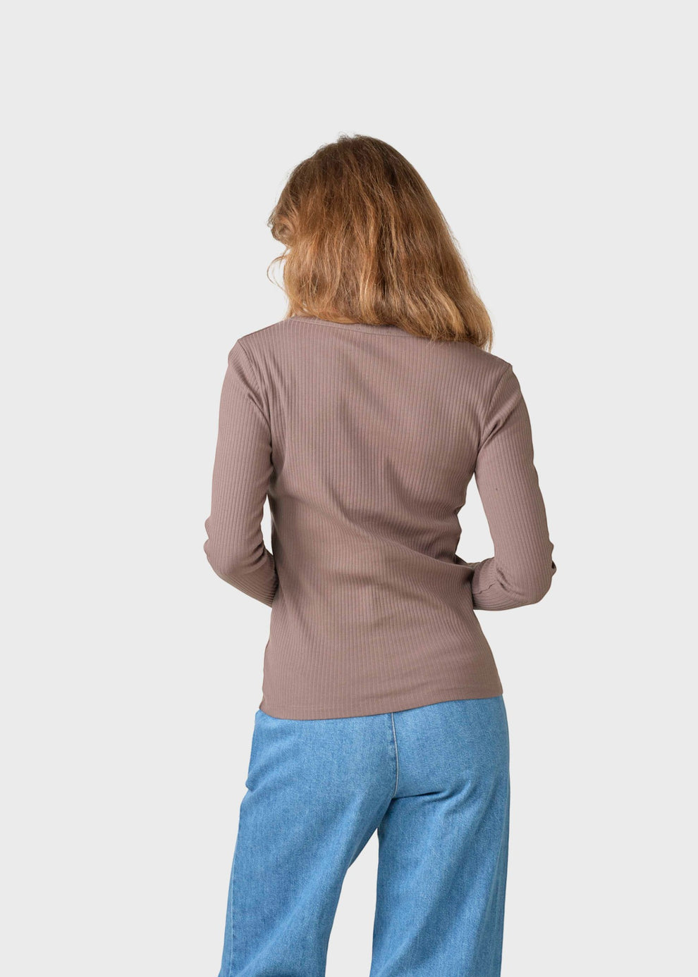 Klitmøller Collective W L/S Rib Tee Taupe