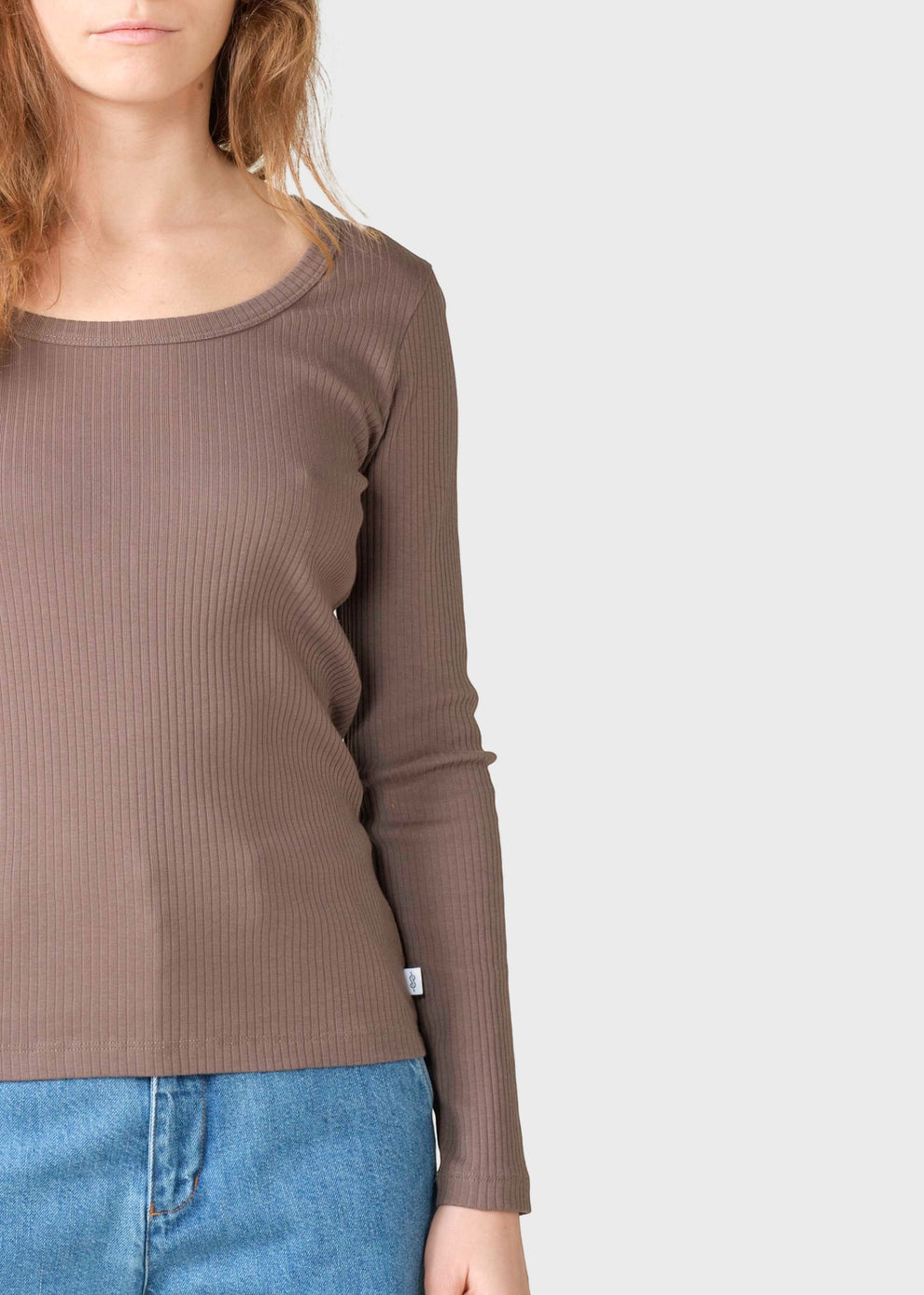 Klitmøller Collective W L/S Rib Tee Taupe