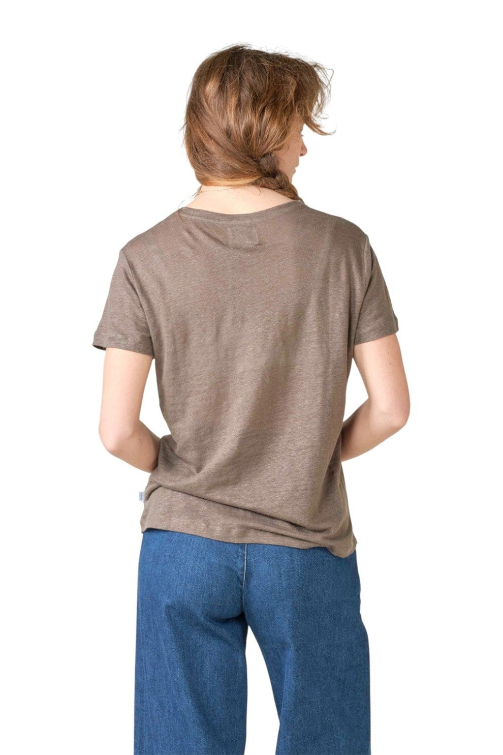 Klitmøller Collective W Rikke Linen T-Shirt Taupe
